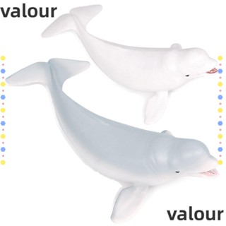 Valour โมเดลปลาวาฬ สีขาว ของเล่นเสริมการเรียนรู้เด็ก