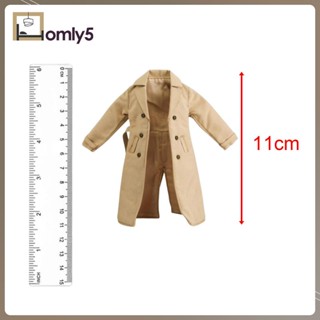 [Homyl5] เสื้อโค้ทเทรนช์โค้ท ขนาดเล็ก สเกล 1/12 แฮนด์เมด สําหรับตุ๊กตาผู้ชาย ผู้หญิง 6 นิ้ว