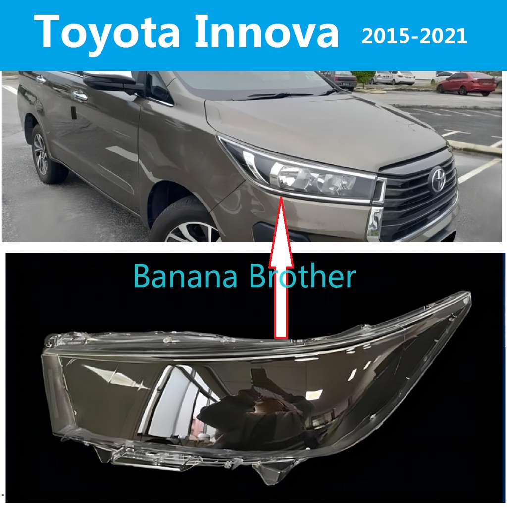 ฝาครอบไฟหน้ารถยนต์ สําหรับ Toyota Innova 15-21 HEADLAMP COVER  HEADLIGHT COVER  LENS HEAD LAMP COVER HEAD LIGHT COVER/ฝาครอบไฟหน้า / ฝาครอบไฟหน้าตรงรุ่น สำหรับ / ฝาครอบไฟหน้าสําหรับ / ฝาครอบเลนส์ไฟหน้า รถยนต์สําหรับ / เลนส์ไฟหน้า