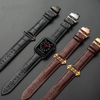 สายนาฬิกาข้อมือหนัง 38 มม. 40 มม. 41 มม. 42 มม. 44 มม. 45 มม. สําหรับ iwatch Series 9 8 7 6 5 4 iwatch Ultra 2 49 มม.