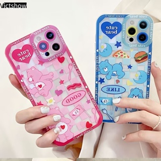 เคสโทรศัพท์มือถือ TPU นิ่ม ลายการ์ตูนหมีหมากรุก สีรุ้ง สีฟ้า สําหรับ Infinix Smart 6 5 4 4C 5 Pro Hot 10 11 Play 10 10t 10s NFC 10i 9 Pro 10 Lite 11 Plus Hot 9 Play 11 11S