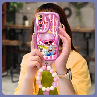 three-dimensional luxurious Phone Case For Huawei Honor90 Wave border Girl bracelet Phone lens protection Dirt-resistant