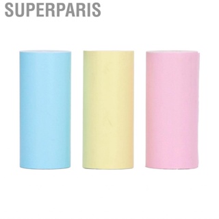 Superparis Thermal Print Paper Roll  Yellow Blue Pink High Efficiency Multipurpose 57x25mm Good Printing Effect for DIY