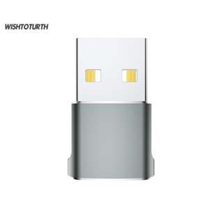 ☼Wt อะแดปเตอร์แปลง Type-c ตัวเมีย เป็น USB 31 ตัวผู้ อะลูมิเนียมอัลลอย สําหรับโทรศัพท์ แล็ปท็อป