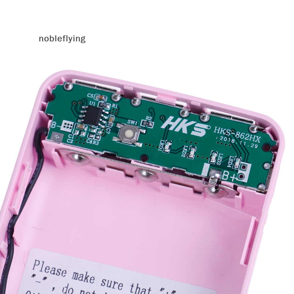 Nf กล่องเคสพาวเวอร์แบงค์ 3 USB 3x 18650 DIY สําหรับชาร์จแบต
