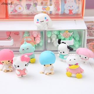 SANRIO [zhuju1] ยางลบสเตอริโอ ลายการ์ตูนซานริโอ้ 3D ขนาดเล็ก แบบพกพา ถอดออกได้ เครื่องเขียน สําหรับเด็กนักเรียน