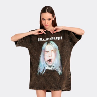 เสื้อยืด ขนาดใหญ่ พิมพ์ลาย Billie Eilish