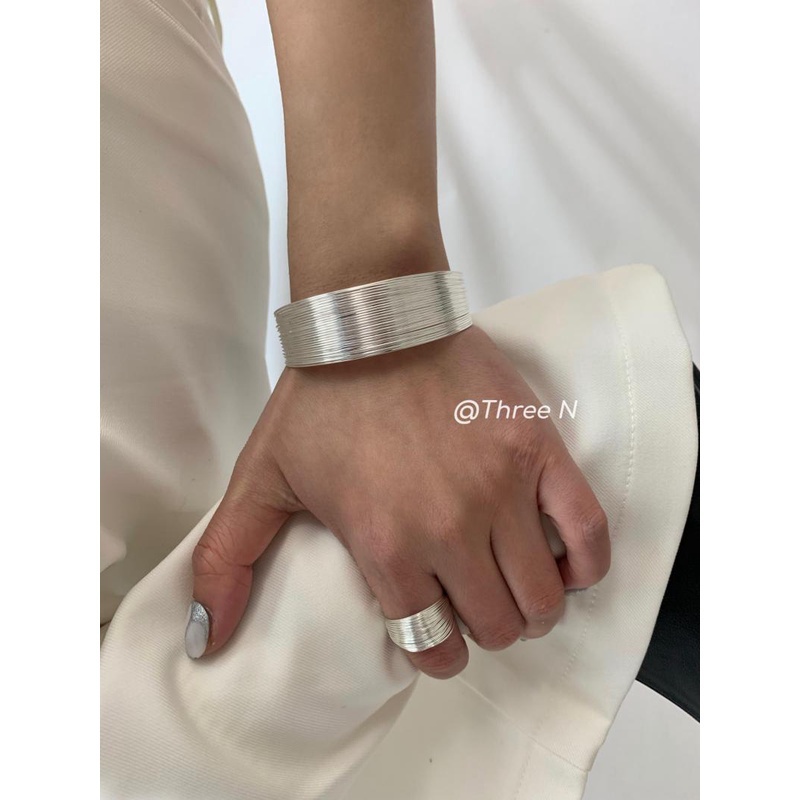 สร้อยข้อมือ เงิน หลายเส้น เปิดปลาย เรียบง่าย สไตล์เย็น ทุกวัน สร้อยข้อมือโจ๊กเกอร์