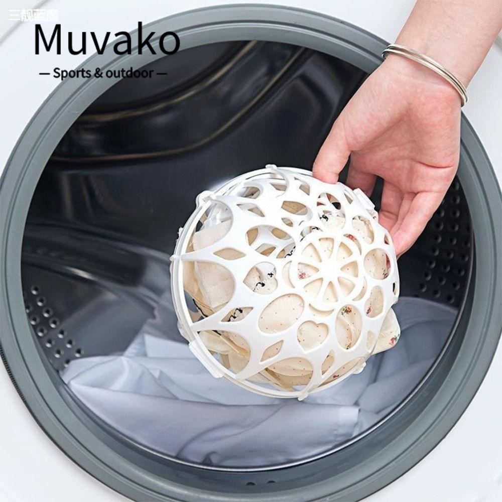 Muvako บราซักผ้า ลูกบอล|ถุงพลาสติก ป้องกันการเสียรูป สําหรับทําความสะอาดชุดชั้นใน