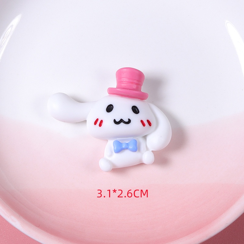 เครื่องประดับเรซิ่น รูปการ์ตูนสุนัขซินนาม่อนน่ารัก แฮนด์เมด สําหรับทําเคสโทรศัพท์ diy จํานวน 10 ชิ้น