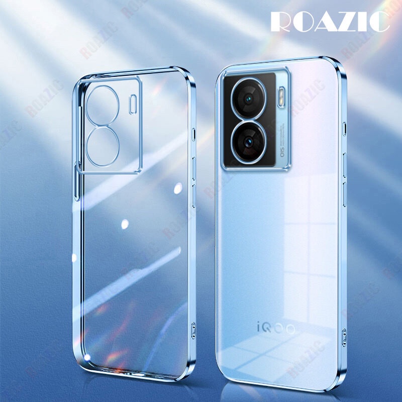 เคสโทรศัพท์มือถือ ซิลิโคนนิ่ม แบบใส กันกระแทก หรูหรา สําหรับ VIVO IQOO Z7x 5G