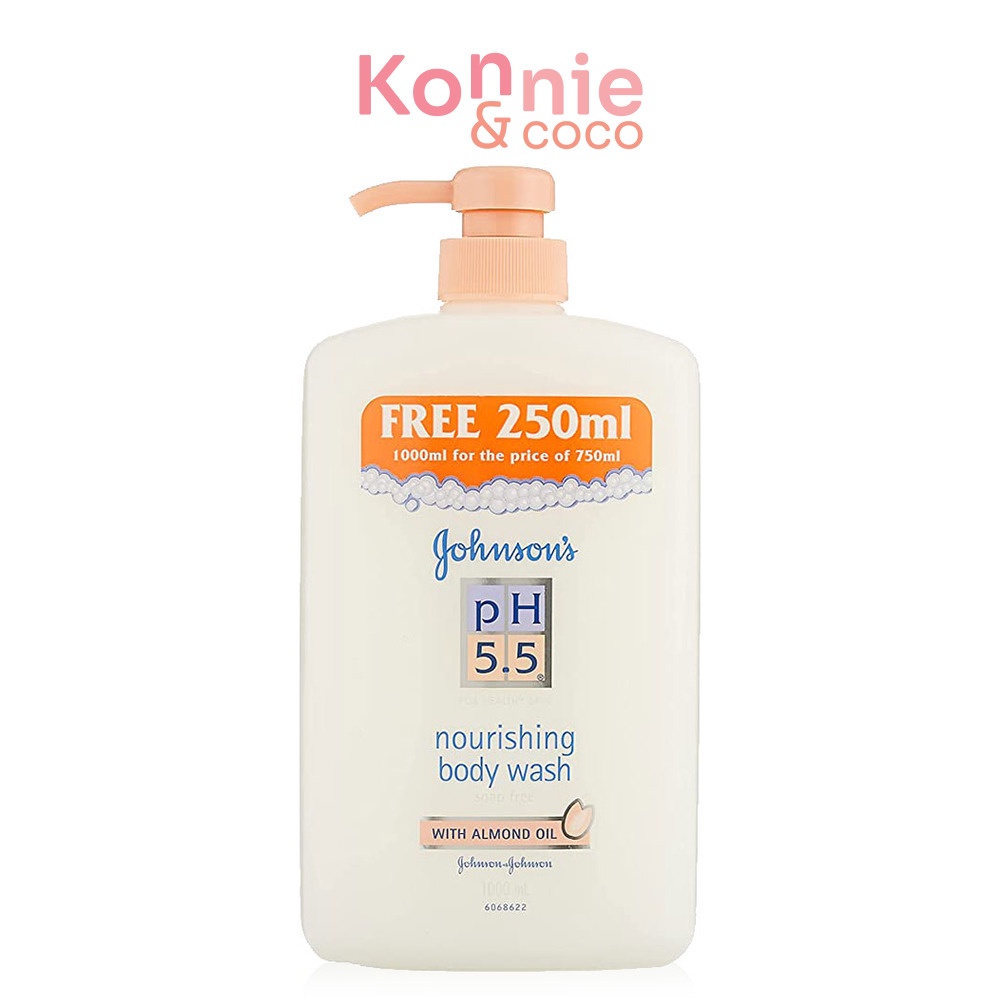 Johnsons pH 5.5 Nourishing Body Wash With Almond Oil จอห์นสัน ครีมอาบน้ำสูตรผสมอัลมอนด์ ออยล์.