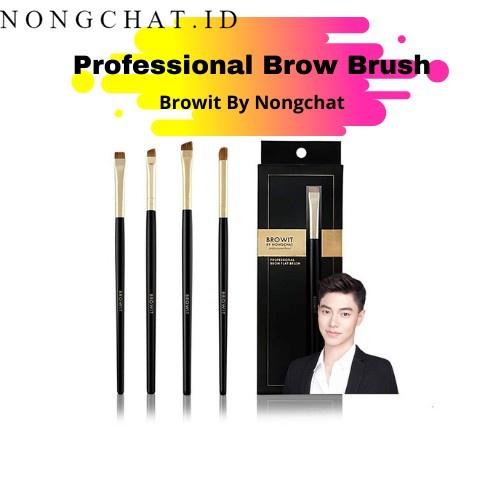 Browit BY NONGCHAT Professional Brow Brush Thailand/Blending Flat Angled Eyebrow Brush Set