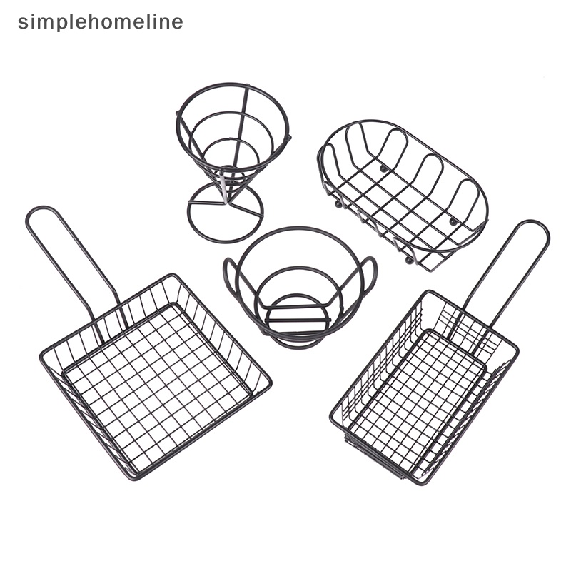 [simplehomeline] ตะกร้าทอดเฟรนช์ฟราย สเตนเลส ขนาดเล็ก สําหรับทอดเฟรนช์ฟรายส์ 1 ชิ้น