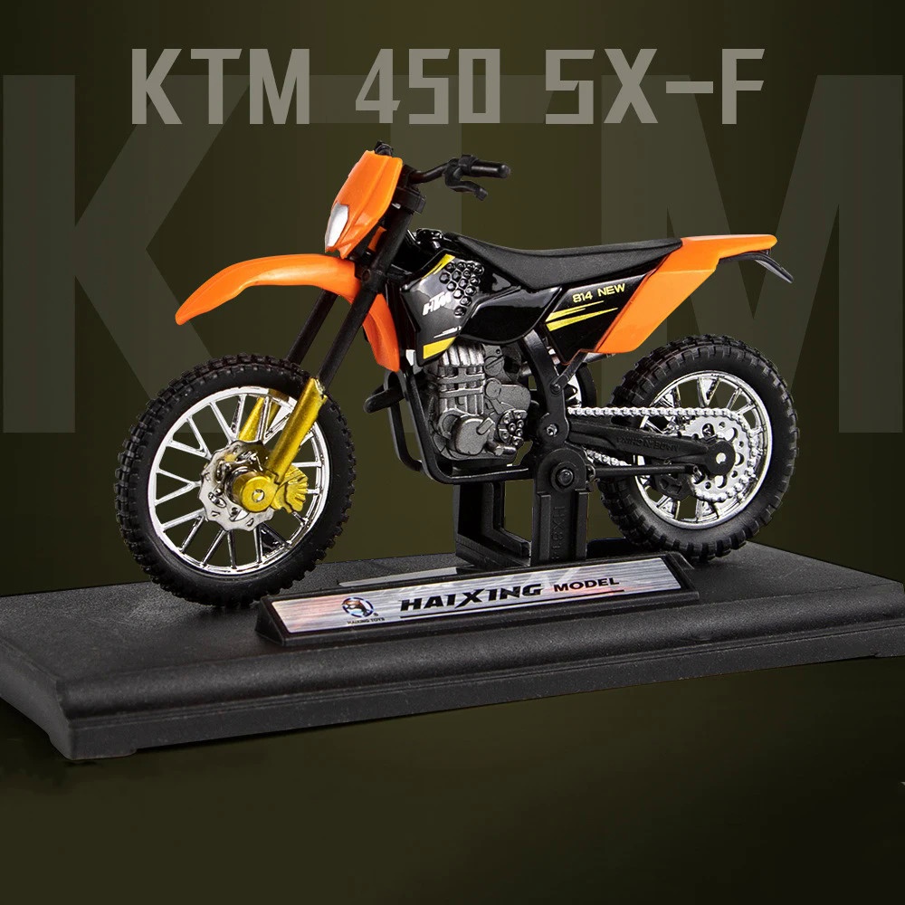 1:18 KTM450 SX-F Alloy Motorcycle Model Diecasts Portable Racing Finger Motobike Simulation Collecti
