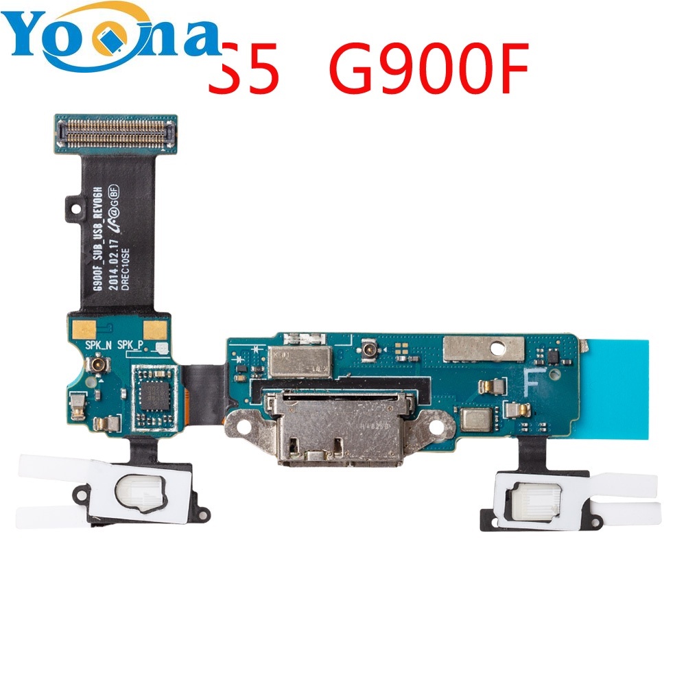 สําหรับ Samsung Galaxy S5 G900F พอร์ตชาร์จ USB บอร์ด PCB แท่นชาร์จขั้วต่อ Flex Cable