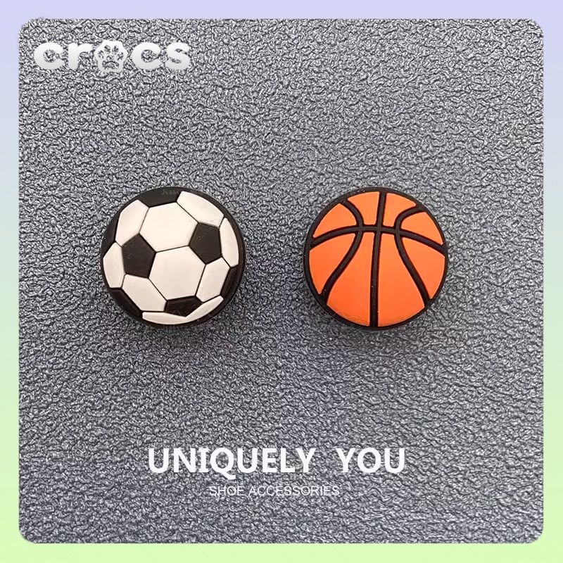 jibbitz crocs หัวเข็มขัด รูปการ์ตูนดอกไม้น่ารัก jibbitz crocs อุปกรณ์เสริม สําหรับตกแต่งรองเท้าบาสเก็ตบอล ฟุตบอล diy jibbitz crocs เกาหลี
