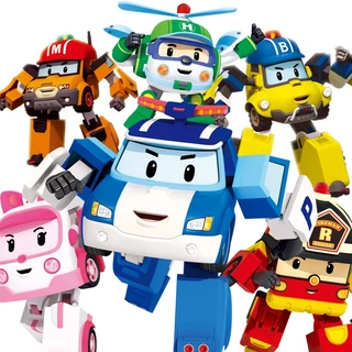 Robocar Poli Transformation ของเล่นรถตํารวจ Transformation หุ่นยนต์ Roy รถดับเพลิง Amba รถพยาบาล POLI ทีมกู้ภัยของเล่นเด็กของขวัญ