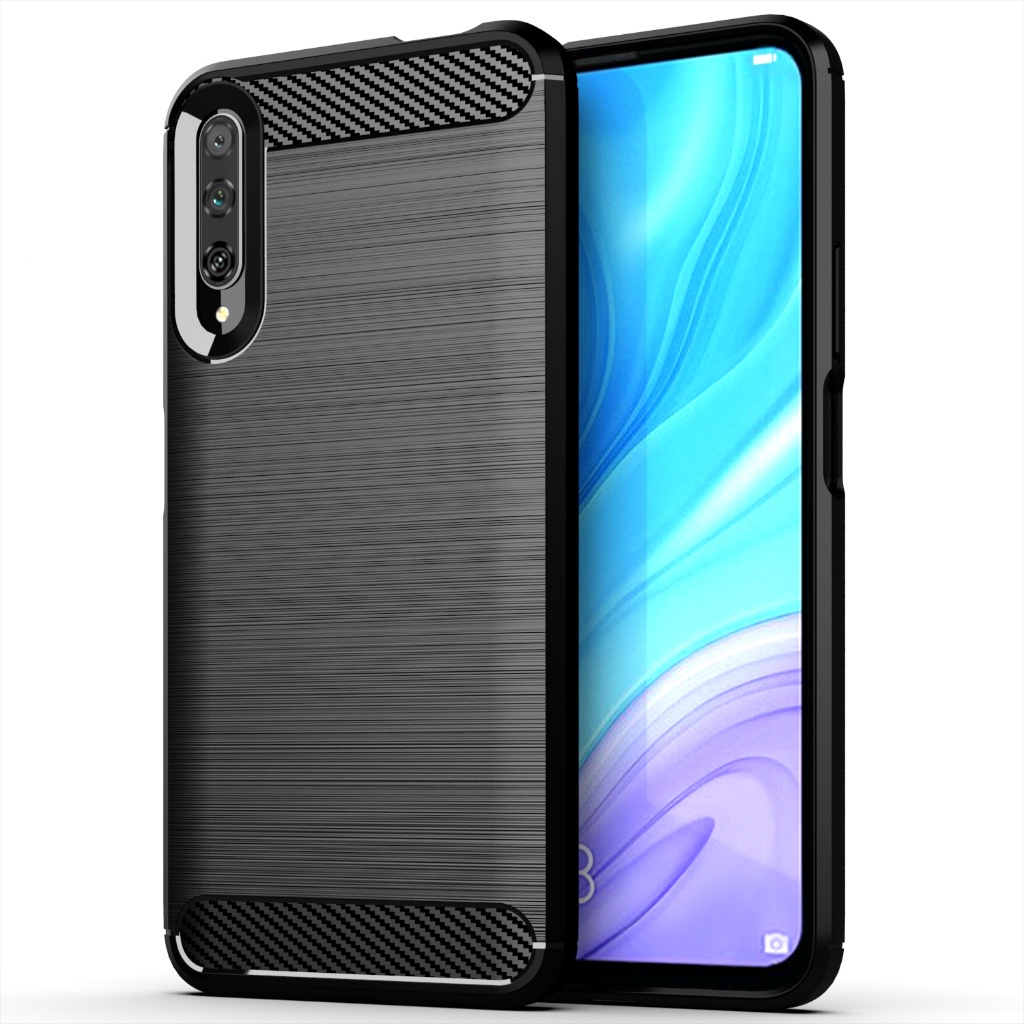 สําหรับ Huawei Y9S, แปรงคาร ์ บอนไฟเบอร ์ ป ้ องกันกรณีนุ ่ ม , ทนต ่ อแรงกระแทก , ป ้ องกันรอยขีดข ่ วน , ป ้ องกันเคสโทรศัพท ์ ธุรกิจ