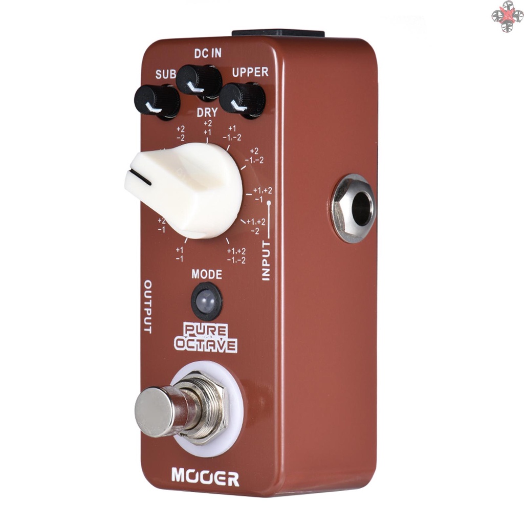 MOOER PURE OCTAVE Mini Octave Guitar Effect Pedal 11 โหมด Octave True Bypass Full Metal Shell