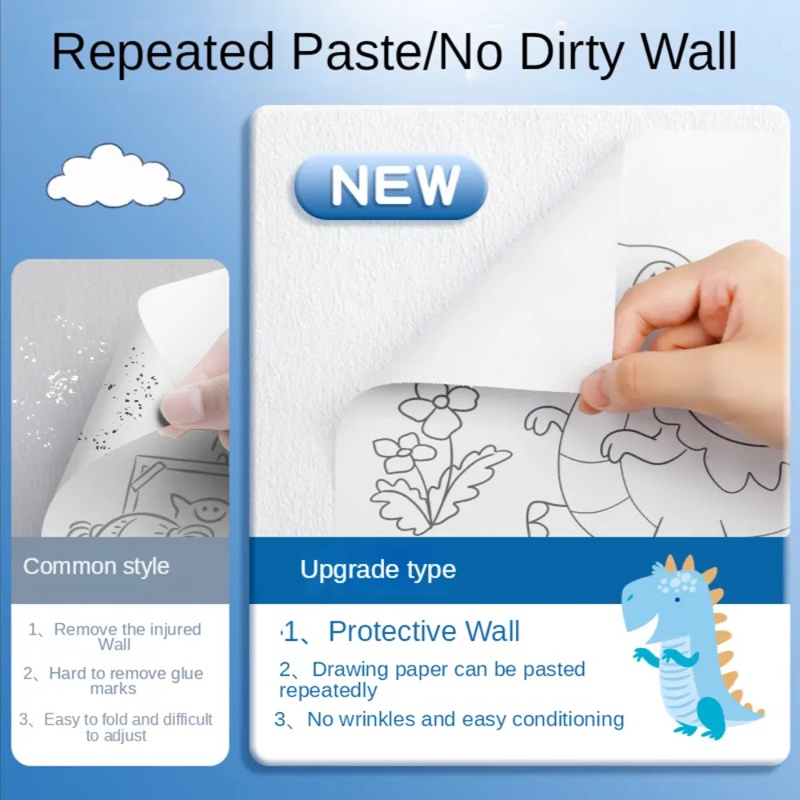 เด็กกระดาษกราฟฟิตีเด็กสีบรรจุภาพเด็กต้นการศึกษาของเล่นทําเองสติกเกอร์ภาพวาดสามารถติดบนผนัง