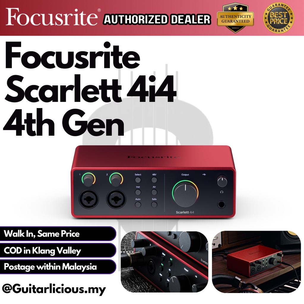 Focusrite Scarlett 4i4 (รุ่นที่ 4) อินเทอร์เฟซเสียง USB