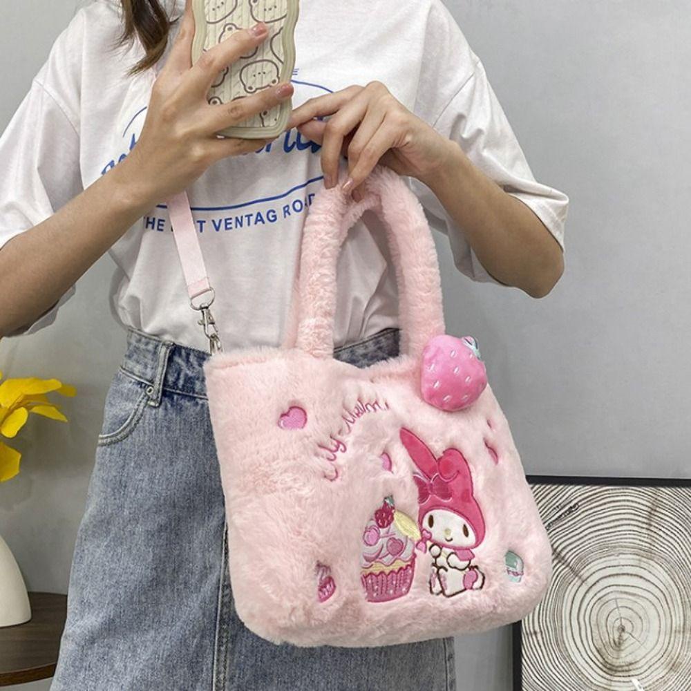 Tonfashion กระเป๋าสะพายไหล่ กระเป๋าถือ ลายการ์ตูนอนิเมะน่ารัก ความจุขนาดใหญ่