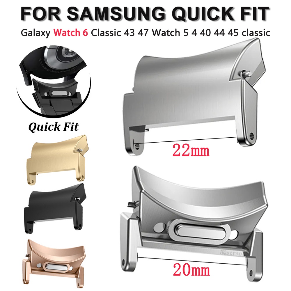 อะแดปเตอร์เชื่อมต่อนาฬิกาข้อมือ สเตนเลส 2 ชิ้น สําหรับ Samsung Galaxy Watch 6 Classic 43 มม. 47 มม. Samsung Watch 6 40 มม. 44 มม. Watch 5 4 Classic 42 มม. 46 มม. Pro 45 มม.