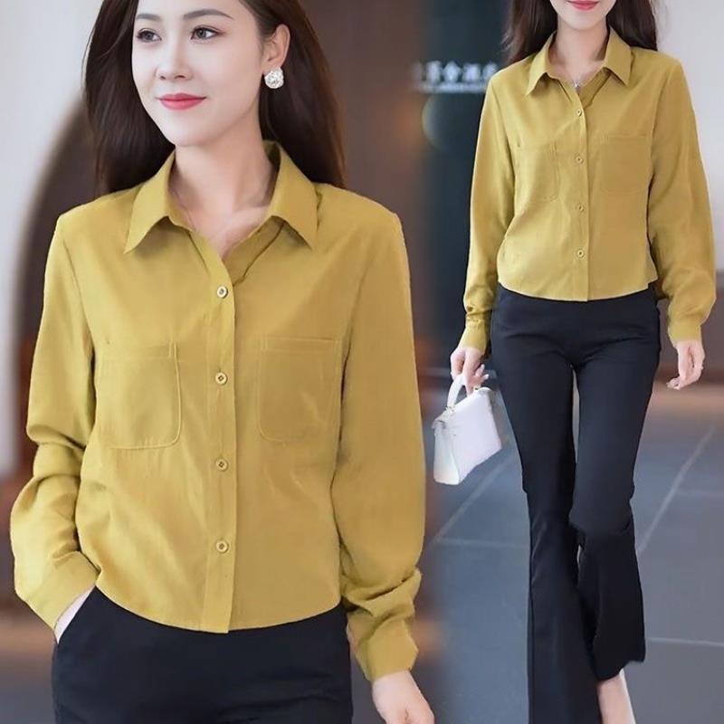 เสื้อเชิ้ตลําลอง ทรงหลวม เข้ารูป แฟชั่นสําหรับสตรี