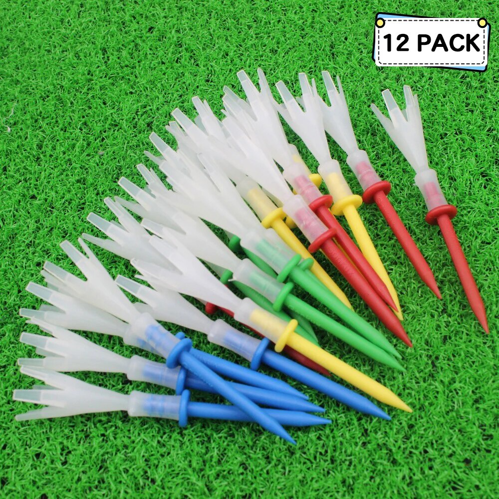 CRESTGOLF Multi Color Plastic Golf Tees 3-1/4 Inches Golf Tees 3.25'' Tee 4 Yards Golf Accessories 1