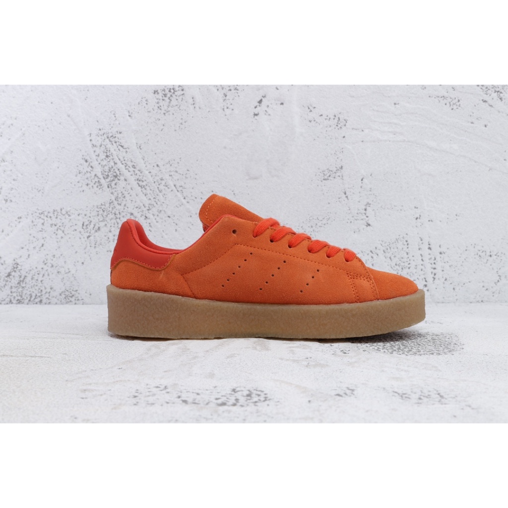 Hot sales Adidas Originals StanSmith ส้มน้ำตาล    ลื่นสไตล์วินเทจแฟชั่นต่ำด้านบนกีฬารองเท้าลำลองแท้1