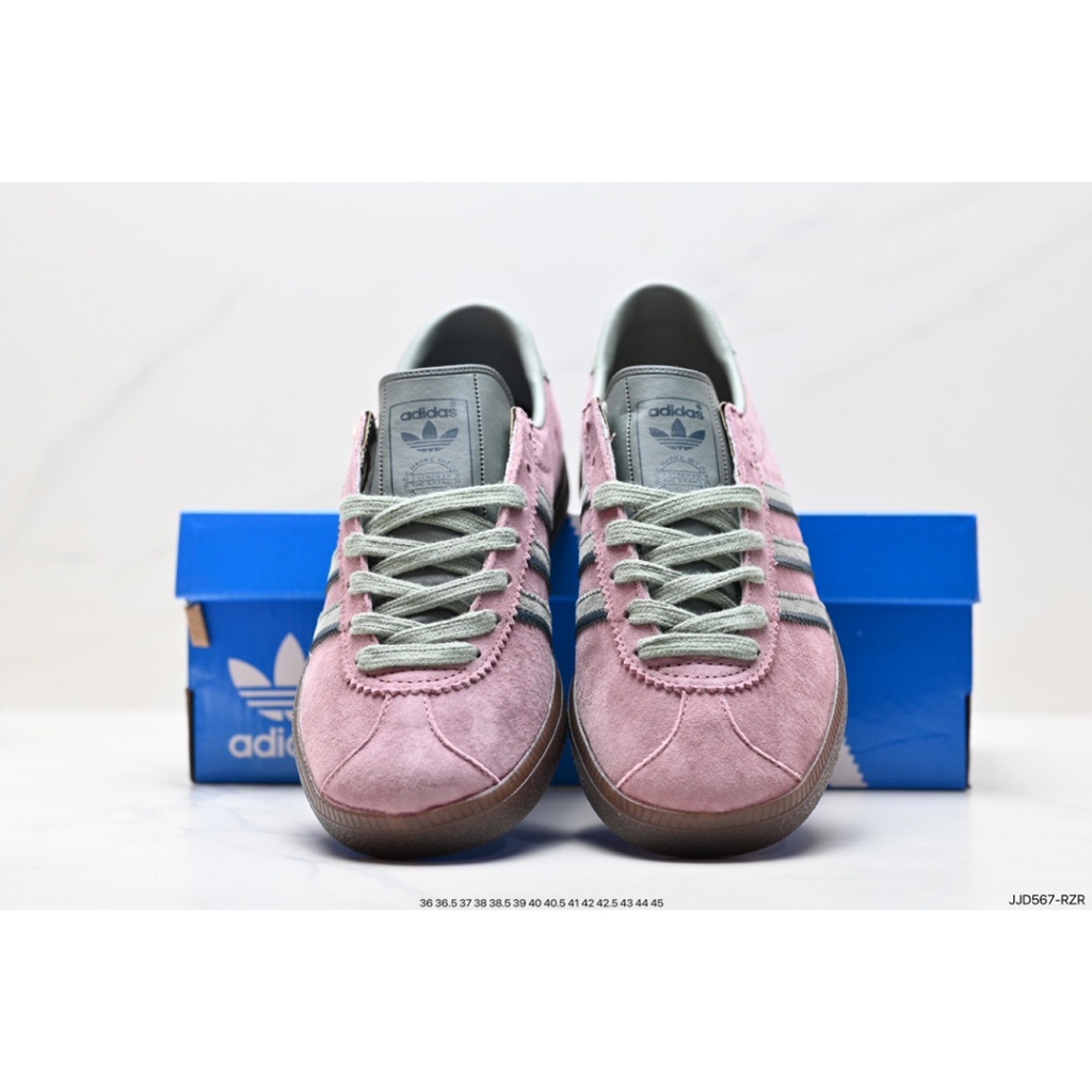 100% Genuine 29 90 Adidas Originals Samba Vegan OG”SPD Rose Pink ผู้ชายและผู้หญิงแฟชั่นวินเทจป้องกันการลื่นไถลสวมรองเท้า