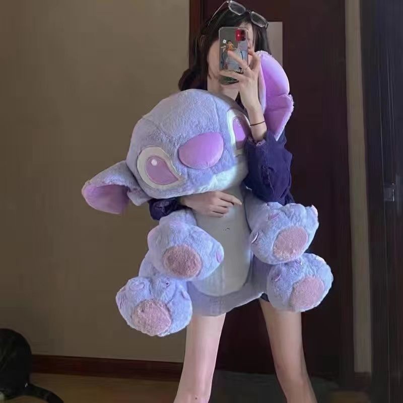 ตุ๊กตาสติทช์ ขนาดใหญ่ สีม่วง เหมาะกับของขวัญวันเกิด ของเล่นสําหรับเด็ก
