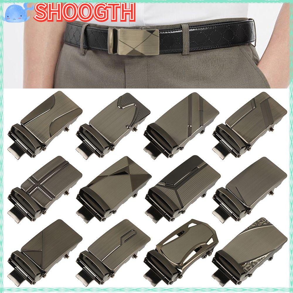 Shoogth เข็มขัดหัวอัตโนมัติ ปรับได้ แฟชั่นสําหรับผู้ชาย