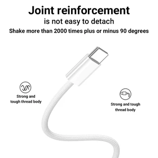 สายชาร์จ 60W Type C To C สายชาร์จเร็ว ชาร์จเร็ว สายชาร์จไนล่อนถัก Dual USB-C กำลังชาร์จ Fast Charger 1/1.5/2 เมตร