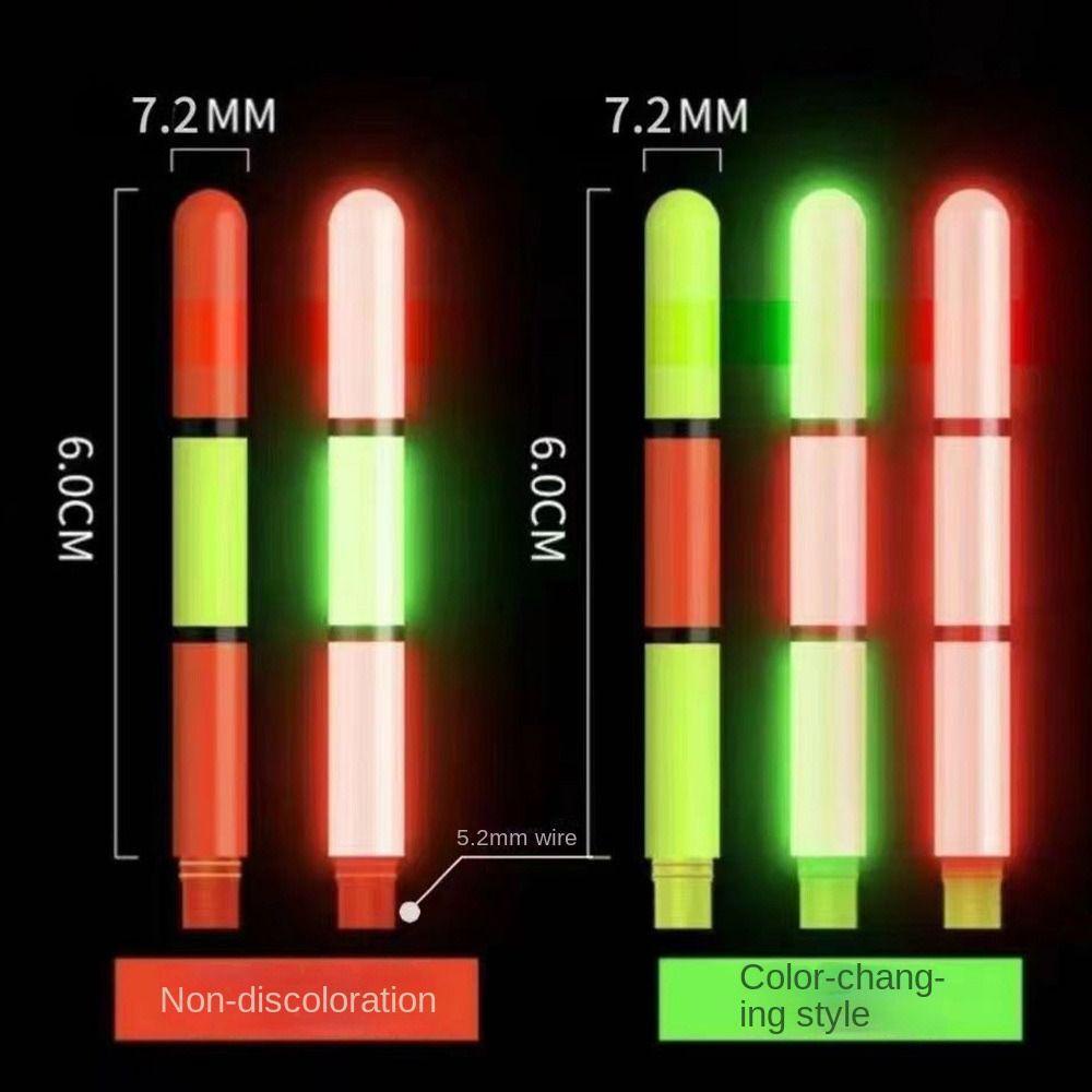 Nicesi ทุ่นลอยน้ําอิเล็กทรอนิกส์ เซนเซอร์เปลี่ยนสีได้ เรืองแสง LED แบตเตอรี่ cr425 1 ส่วน 3 ส่วน 1 ชิ้น
