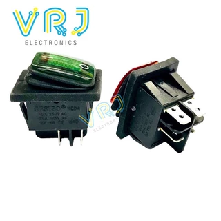 Switch สวิตช์กันน้ำ รุ่น RL-2-2*1 ON OFF 4ขา 16A/250VAC-20A/125VAC มีไฟ 12-24VDC และ 220VAC