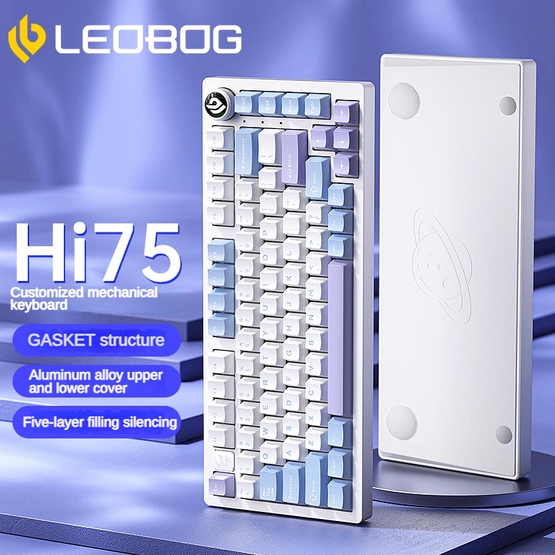 สต็อกพร้อม!2025 ใหม่! LEOBOG Hi75 Hi75C CNC คีย์บอร์ดแบบกลไกอลูมิเนียม 75 พร้อมโครงสร้างปะเก็นสวิตช์