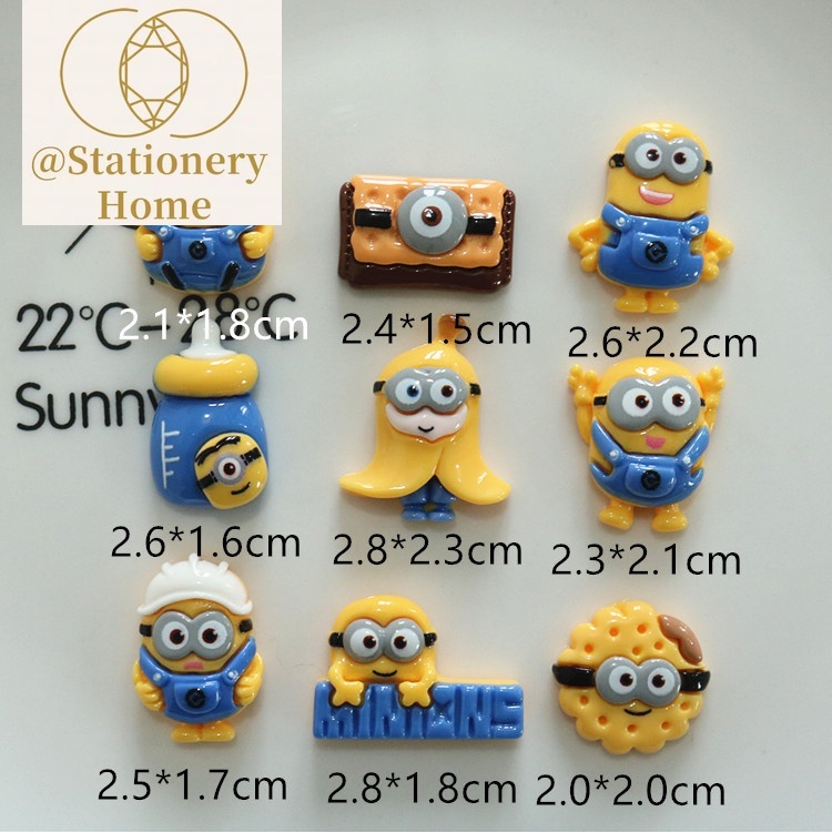 สติกเกอร์แม่เหล็ก ลายการ์ตูนมินเนี่ยน 3D แบบสร้างสรรค์ สําหรับติดตกแต่งตู้เย็น