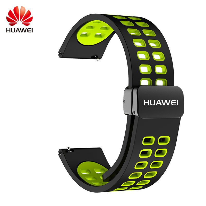 สายนาฬิกาข้อมือซิลิโคน พร้อมเข็มกลัดแม่เหล็ก สําหรับผู้ชาย Huawei Watch GT3 GT2 Watch3 4 46 มม.