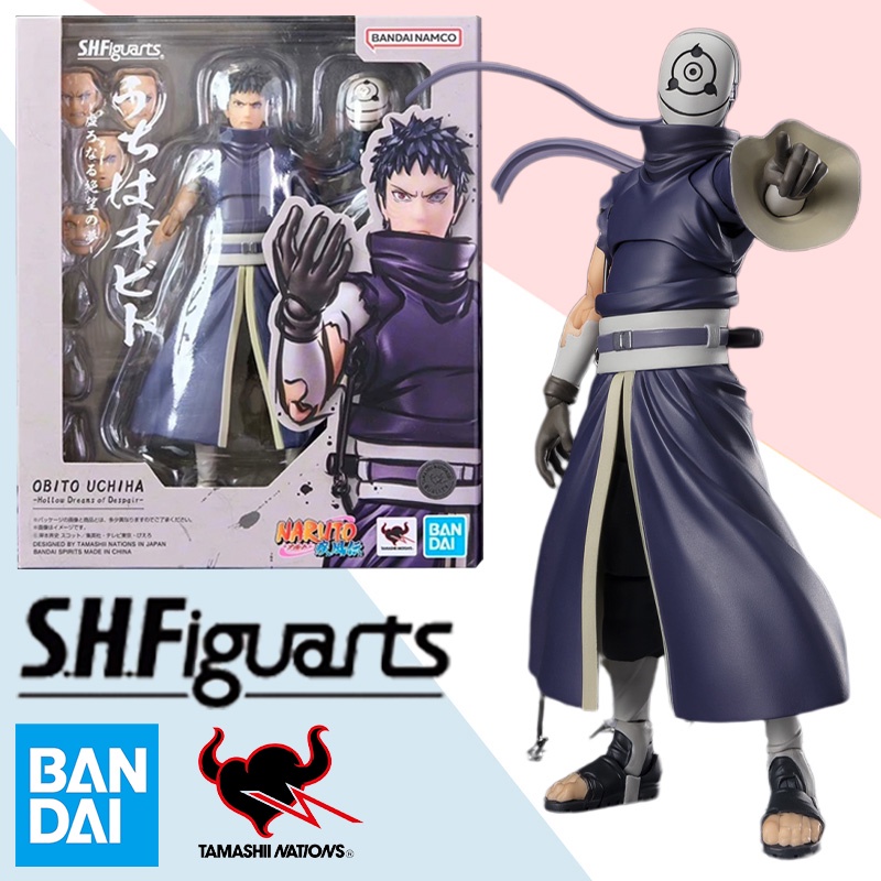 Bandai ของแท้ โมเดลฟิกเกอร์ อนิเมะนารูโตะ SHFiguarts SHF Uchiha Obito Hatake Kakashi ของเล่น ของสะสม