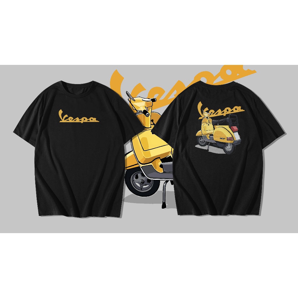 ดวงดาว เสื้อยืดแขนสั้น พิมพ์ลาย VESPA PX 200E 1 สําหรับผู้ชาย
