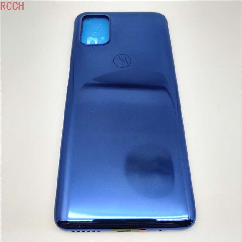 ใหม่ อะไหล่ฝาครอบแบตเตอรี่ พร้อมโลโก้ แบบเปลี่ยน สําหรับ Motorola Moto G9 Plus (ไม่มีปุ่มด้านข้าง)