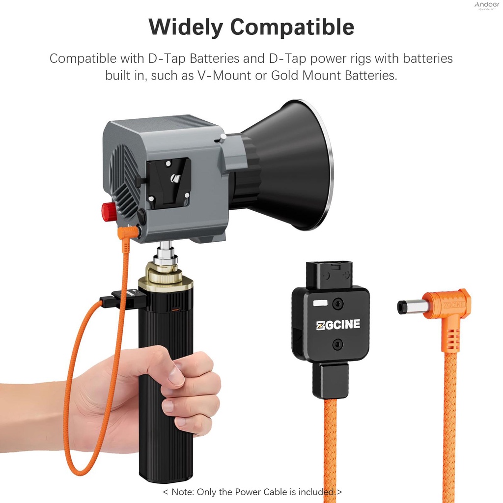 กล้อง DSLR ZGCINE DSLR เป็น ยาว 60 dc. d-tap 180°สายไฟแบบถัก *หมุนได้ 5.5 โวลต์ และแบตเตอรี่ พร้อมเมาท์ 2.5 เพื่อ.