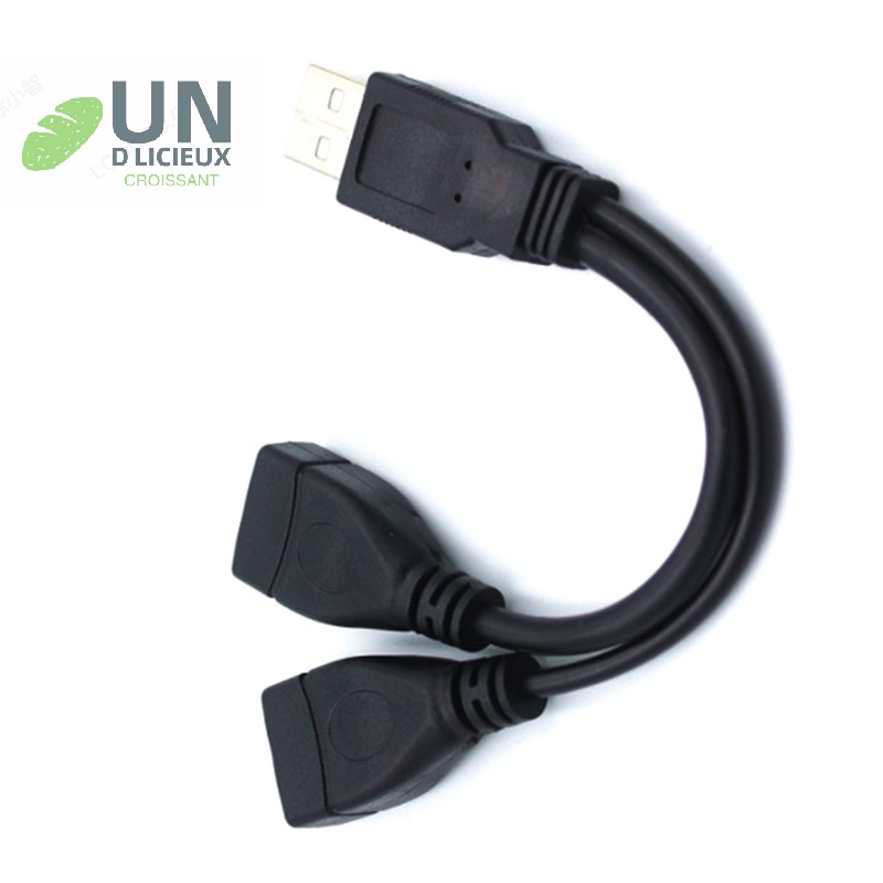 Good สายเคเบิลแยก USB 2.0 ตัว Y 1 ตัวผู้ เป็น 2 ตัวเมีย สําหรับ PC รถ ส่งข้อมูล สายชาร์จอย่างดี