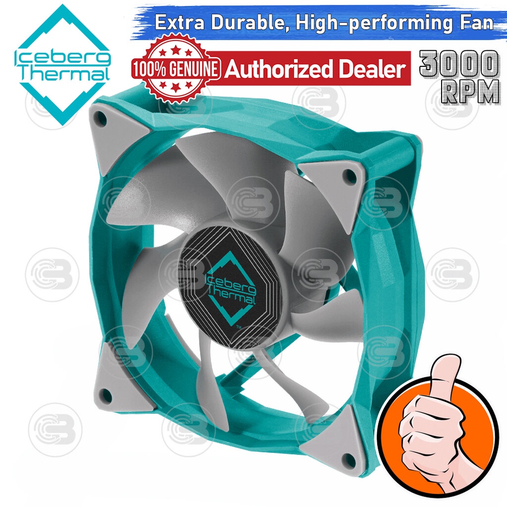 [CoolBlasterThai] Iceberg Thermal IceGALE Xtra 80 Teal Fan Case (size 80 mm.) ประกัน 6 ปี