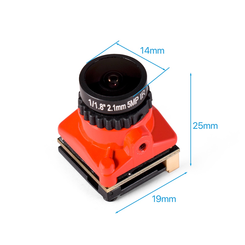 9imod FPV กล้อง 1800TVL 5MP 2.1 มม. 1/8 นิ้ว เซนเซอร์แสงดาว สําหรับโดรนแข่งขัน RC FPV