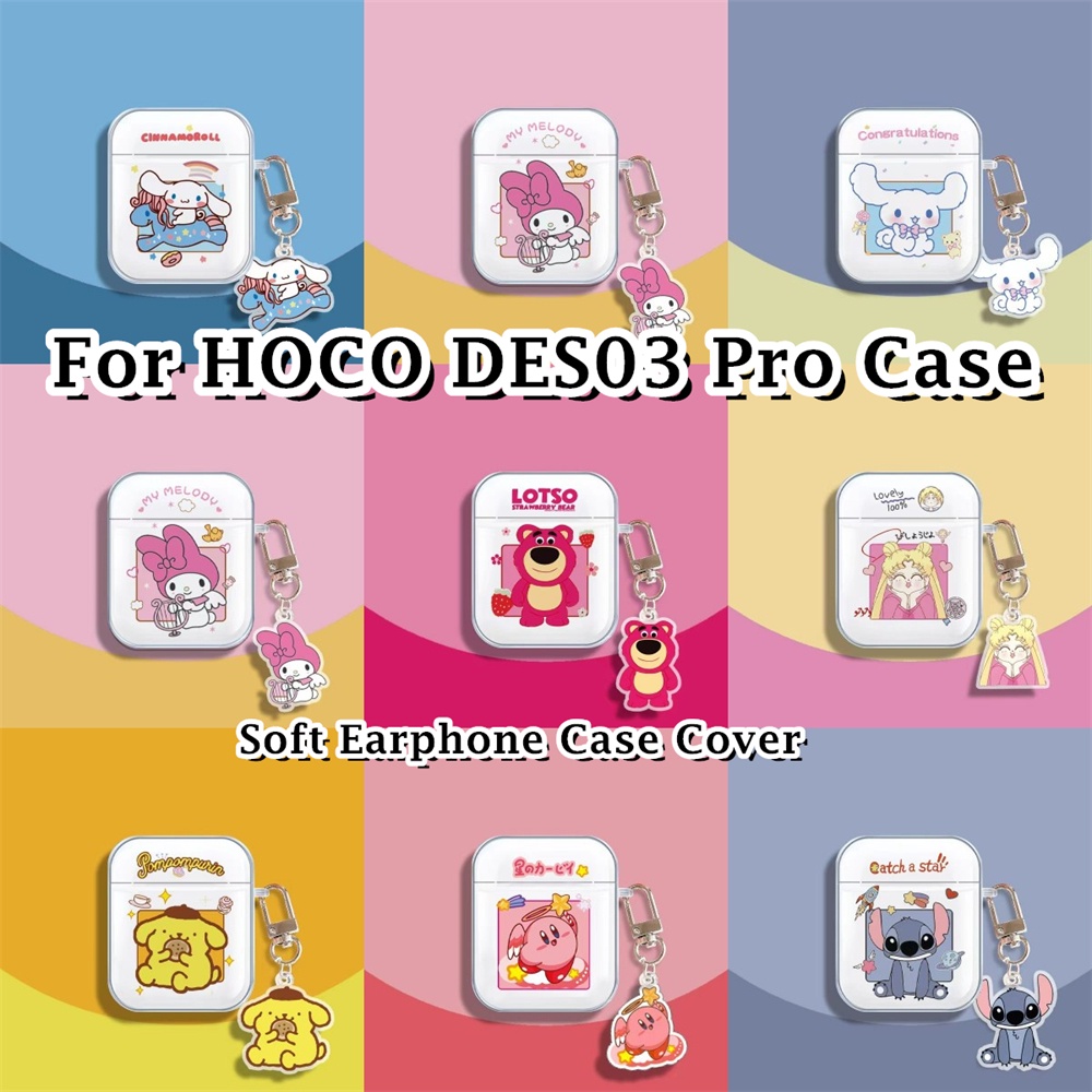 【Case Home】เคสหูฟัง ซิลิโคนนิ่ม แบบใส ลายการ์ตูน สําหรับ HOCO DES03 Pro