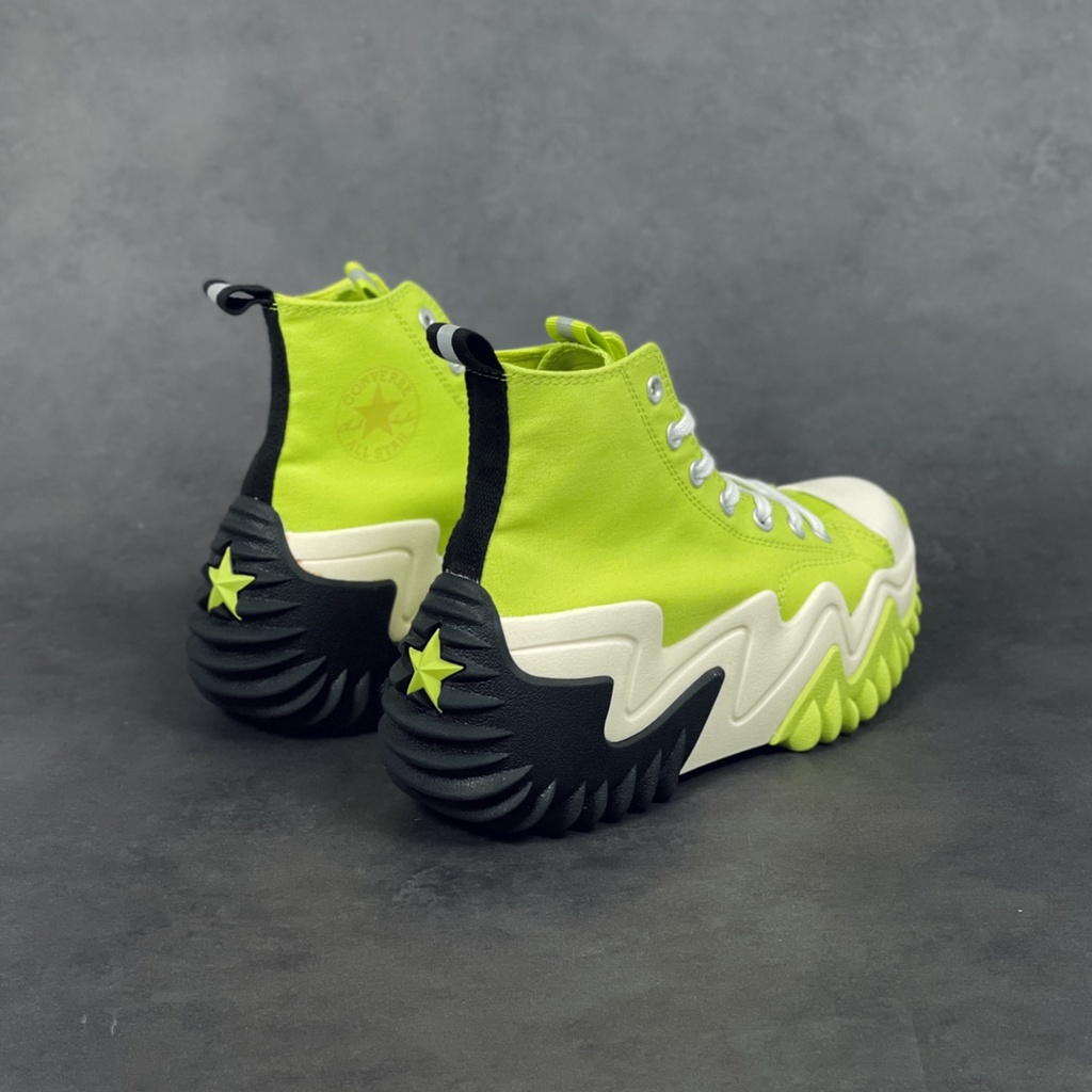 Converse Run Star Motion "Fluorescent Green" ผ้าใบลำลองแบบ Low Cut ผ้าใบพื้นหนา  รองเท้า true