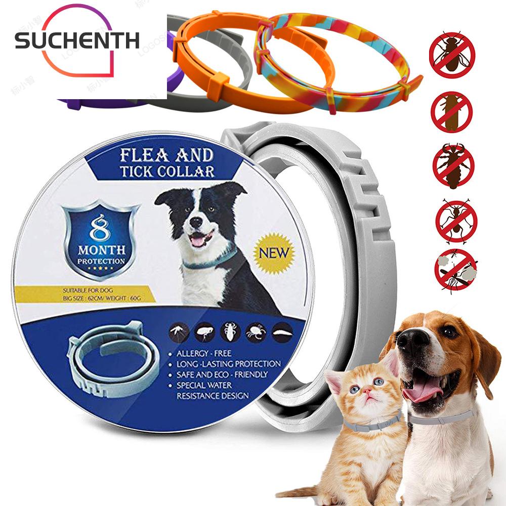 Suchenth ปลอกคอกันเห็บ หมัด กันน้ํา ป้องกันยุง แมว 8 เดือน